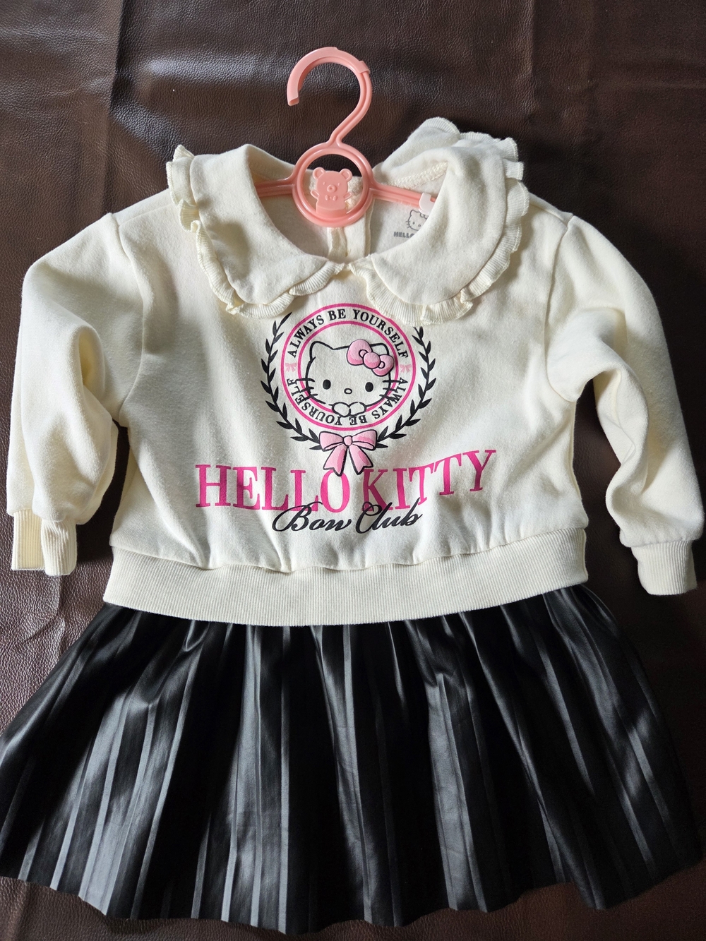 Hello Kitty Cream Sweatshirt with Pink Logo